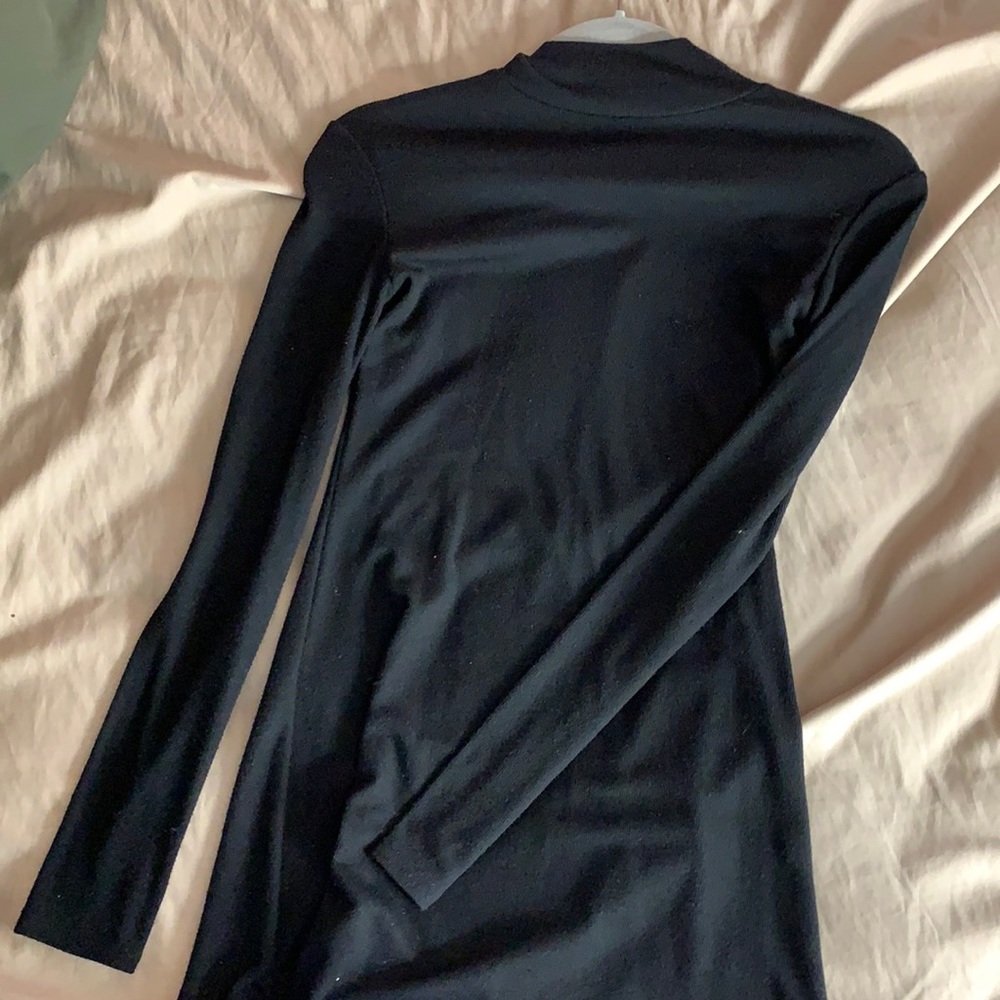 Black turtle neck dress